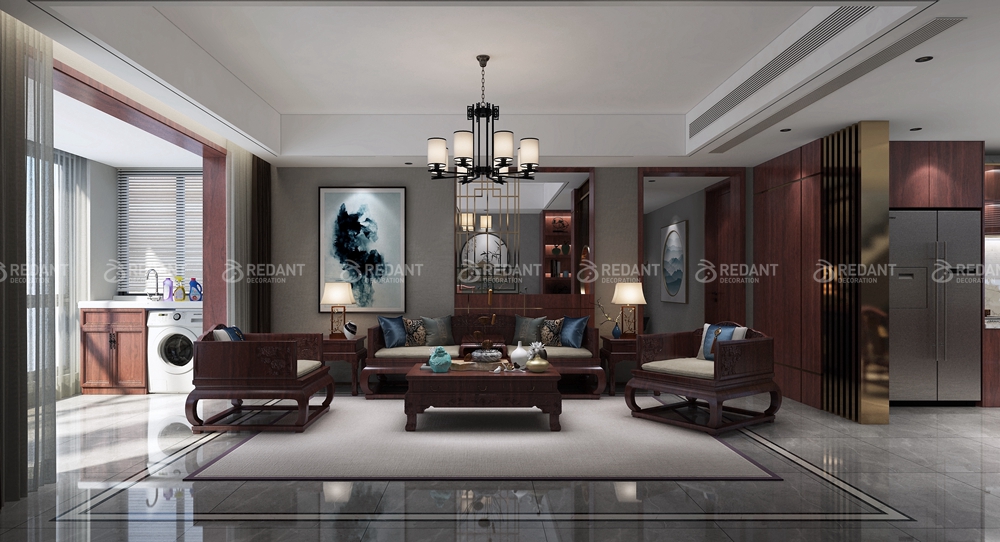 申港公寓 | 230新中式风格装饰
