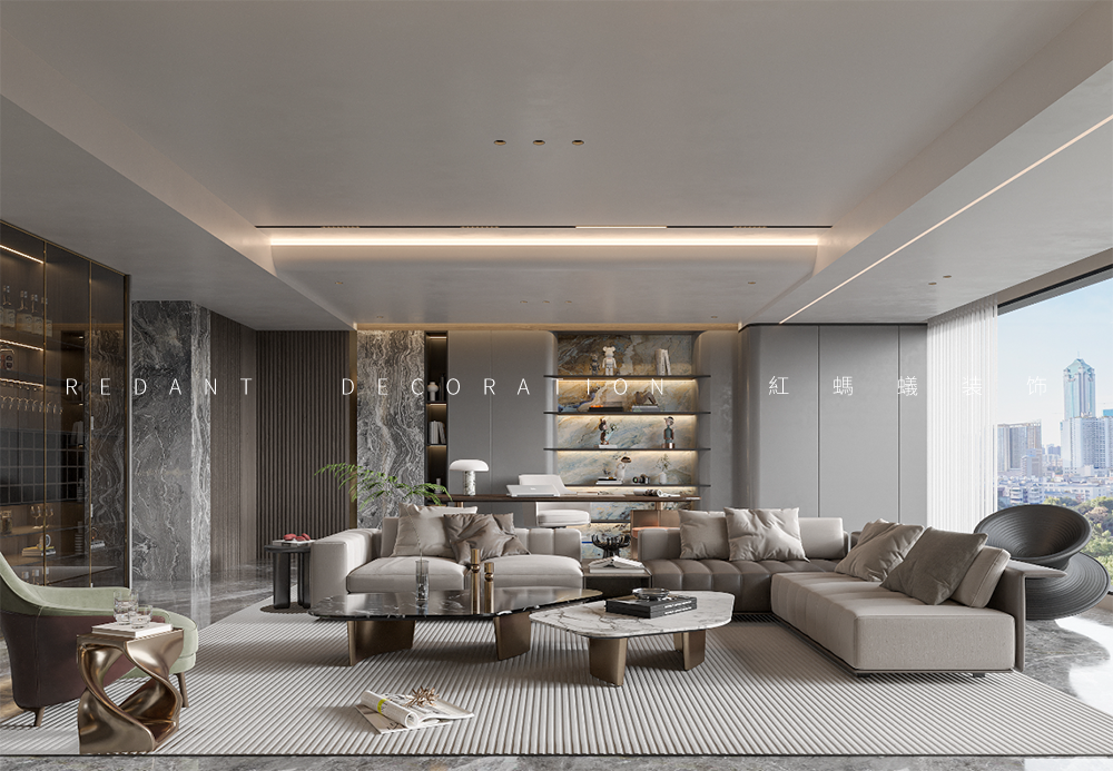 大丰云尚丨现代轻奢风格装修效果图