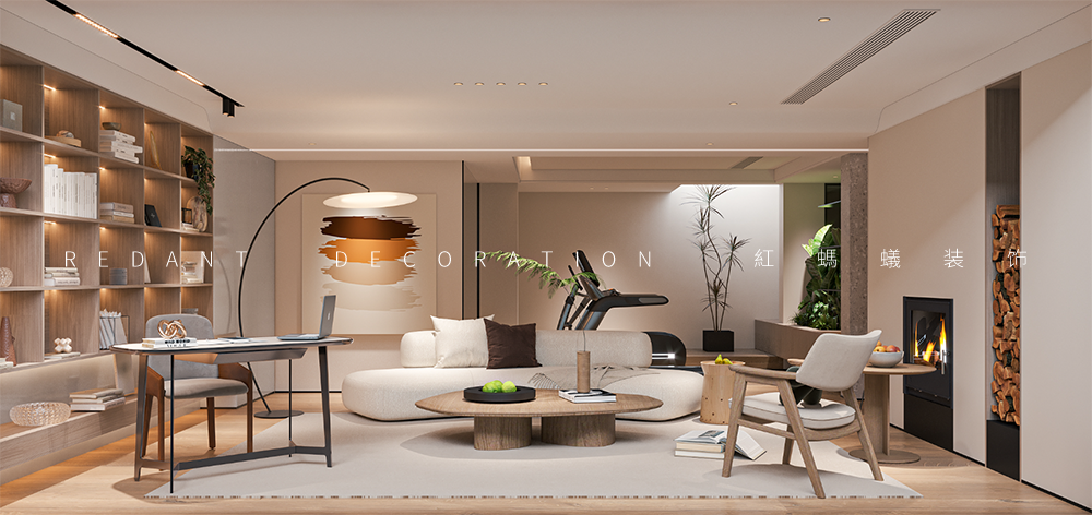 远创宸樾丨250平现代原木风格装修效果图