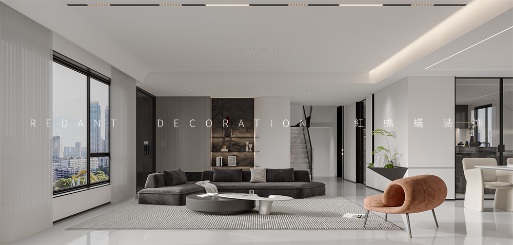 上德花园丨480平现代极简别墅装修效果图