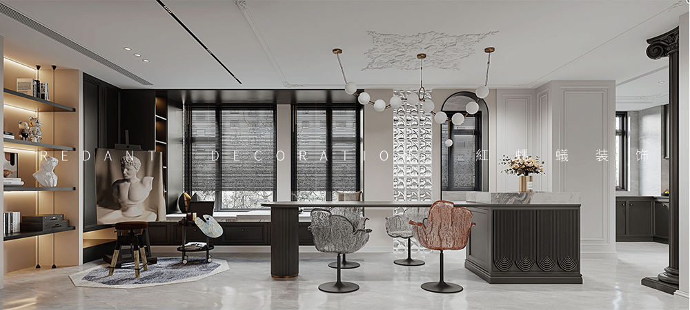 明月江南丨四居室法式混搭风格设计